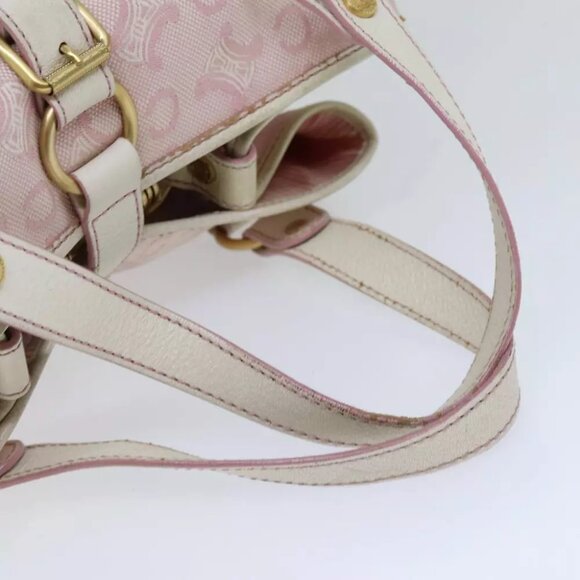 CELINE C Macadam Canvas Hand Bag Pink Auth - Picture 7 of 7